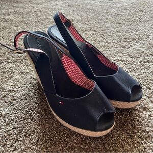 Tommy Hilfiger Navy Wedges